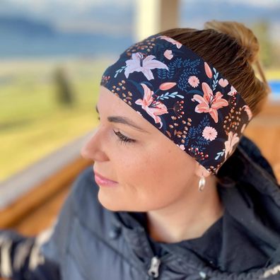ROSA MINT Funktionsstirnband black lilie