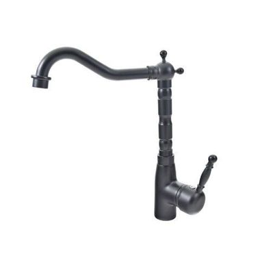 Wasserhahn Küchenarmatur Küche Mischbatterie Armatur Brause Retro Schwarz 10716