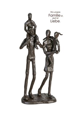 Casablanca Design Skulptur "Family" brüniert Höhe 22cm Breite 10cm, iefe 6cm, us