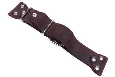 Alfa Ersatzband Uhrarmband Leder Band mit Nieten Braun 22462S