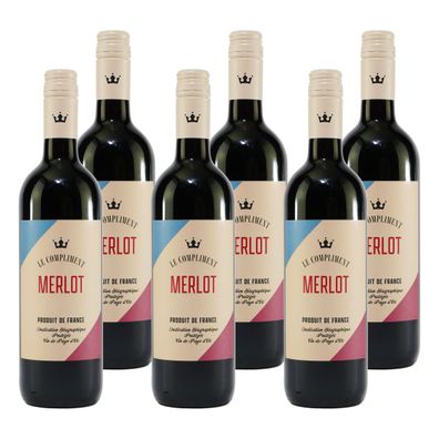 Le Compliment Merlot IGP -trocken- (6 x 0,75L)