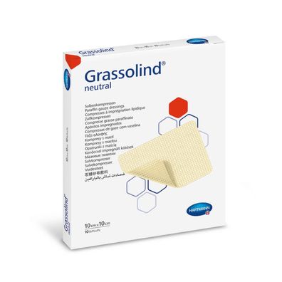 Hartmann Grassolind® Salbenkompresse, verschiedene Größen - 10 x 10 cm / 10 Stück | P