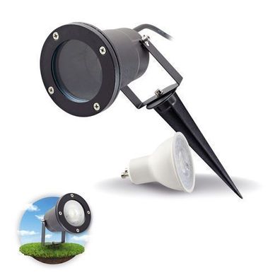 Set Gartenleuchten PORTO Gartenstrahler Außenlampe + GU10 3W Premium-Kaltlichtbirne