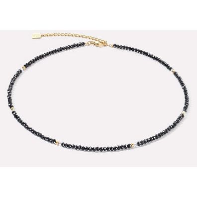 Collier - Edelstahl - Twinkle schwarz gold