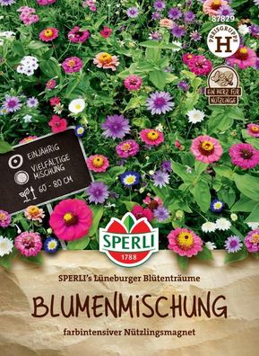 Blumenmischung Lüneburger Blütenträume, farbintensiver Nützlingsmagnet,