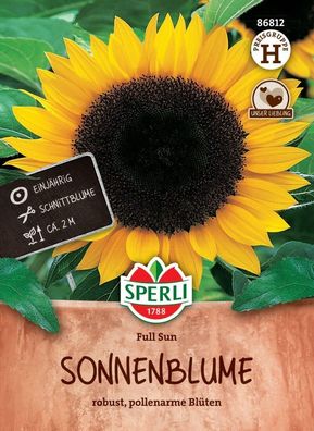 Sonnenblume Full Sun F1, pollenarme Blüten, robust im Wuchs, ideale Schnittblume