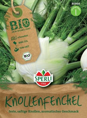 BIO Knollenfenchel, bildet gleichmäßige feste und sehr saftige Knollen, sehr