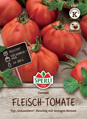 Tomate Corazon, F1, Fleisch-Tomate Typ: Ochsenherz, kernarme fleischige