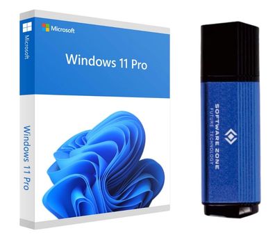 Windows 11 Pro - Bootfähiger USB-Stick | Sofort startklar | 16 GB