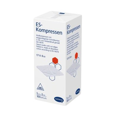 Hartmann ES-Kompressen verschiedene Größen, unsteril - 5 x 5 cm | Packung (100 Stück)