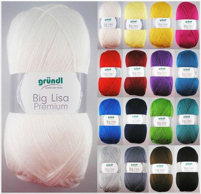 250g Big Lisa Premium Handstrick Acryl Wolle Garn Stricken Häkeln GP 29,96€/1kg