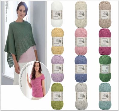 50g Schachenmayr Aurelie Sommer Wolle Garn zum Häkeln Stricken GP 75,00€/1kg