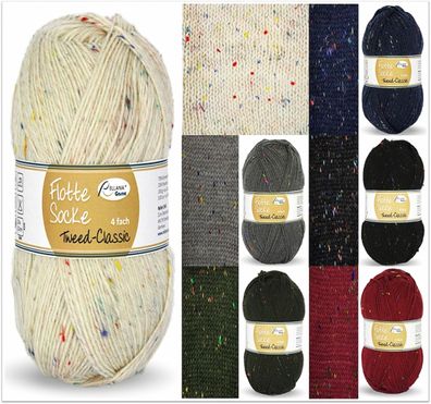 100g Flotte Socke Tweed Class 4-fach Sockenwolle Garn Stricken GP 69,50€/1kg