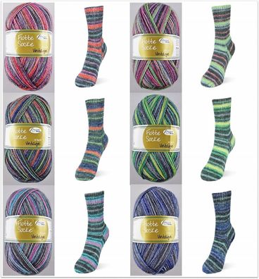 100g Flotte Socke Vintage 4-fach Sockenwolle Strumpfgarn Stricken GP 64,90€/1kg