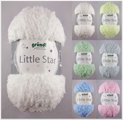 100g Gründl Little Star Kuschelwolle Glitzer zum Stricken Häkeln GP 49,90€/1kg