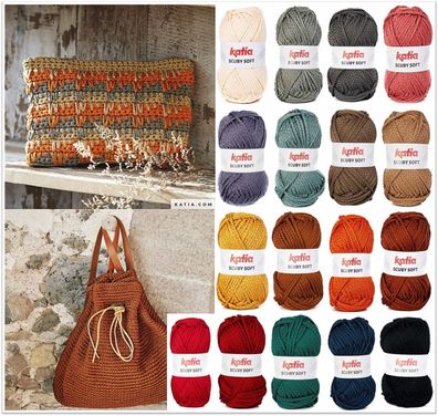 100g Katia Scuby Soft zum stricken häkeln Home-Deko Taschen GP 54,90€/kg