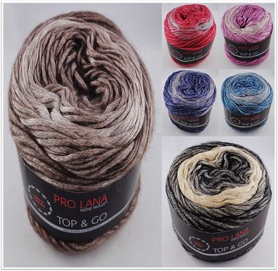 100g Pro Lana Top & Go Bobbel Wolle mit Merino Stricken Häkeln GP 109,50€/kg