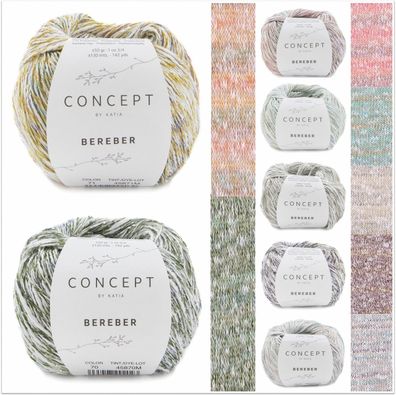 50g Katia Concept Bereber Glitzerwolle Häkelgarn Stricken Häkeln GP 109,80€/1kg