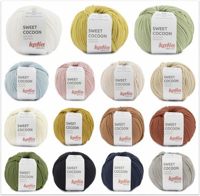 50g Katia Sweet Cocoon Schlauchgarn Wolle zum Stricken Häkeln GP 99,00€/1kg