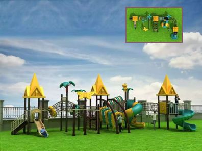 Spielplatz Im Freien Für Kinder Spielplatz Rutschen Kinderkletterwand