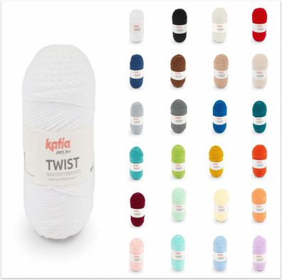 50g Katia Twist Baby Wolle Garn Antipilling zum Stricken Häkeln GP 39,00€/1kg