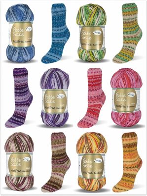 100g Flotte Socke Woolfree Bamboo 4fach Sockenwolle Garn Stricken GP 59,50€/1kg