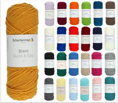 100g Schachenmayr Bravo Quick & Easy Wolle Garn zum Stricken Häkeln GP 32,90€/kg