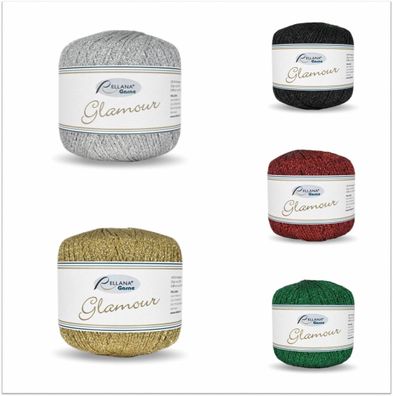 25g Rellana Glamour Glitzer Effekt Häkelgarn zum Häkeln Stricken GP 118,00€/1kg