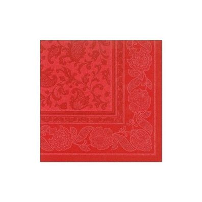 Papstar 50 Servietten "ROYAL Collection" 1/4-Falz 40 cm x 40 cm rot "Ornaments" | Fol