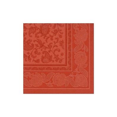 Papstar 50 Servietten "ROYAL Collection" 1/4-Falz 40 cm x 40 cm terracotta "Ornaments