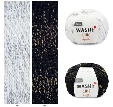 100g Katia Washi Chic zum Stricken Häkeln von Accessoires Taschen GP 89,50 €/kg