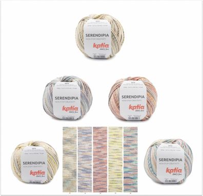 50g Katia Serendipia Fantasiegarn Wolle zum Stricken Häkeln GP 129,80€/1kg