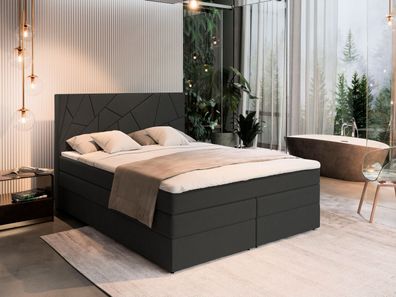 Boxspringbett TRANI 160x200 cm Komplett-Set mit Matratze und Topper