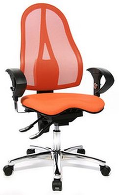 Topstar Bürodrehstuhl Sitness 15, orange, inkl. Armlehnen