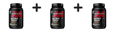 3 x Muscletech Nitro Tech 100% Whey Gold (2lbs) French Vanilla Crème