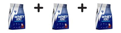 3 x Trec Nutrition Whey 100 (900g) Strawberry