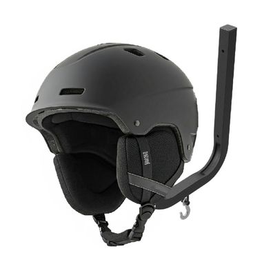 QLS Wandhalterung für Motorrad- Fahrrad- Ski- Helm Wandmontage Schwarz Stahl 11019