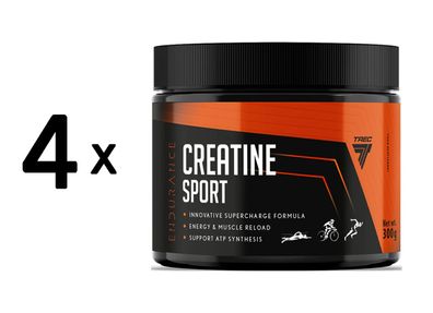 4 x Trec Nutrition Creatine Sport (300g) Raspberry