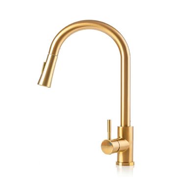 Wasserhahn Armatur Küche Mischbatterie Ausziehbar Armatur Brause Classic Gold