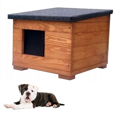 Hundehütte Hundehaus Hundehöhle aus Holz Katzenhaus Wetterfest 50x45x41 cm 10893