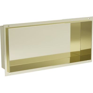 Mexen X-Wall-NR Einbauregal ohne Rahmen 45 x 20 cm, Gold - 1951452010