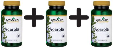 3 x Acerola, 500mg - 60 caps