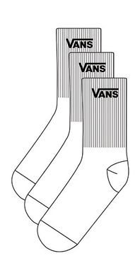 Vans Damen Socken Wm Classic Crew Wmns 6.5-10 3Pk 0A49ZF