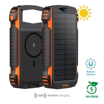 4smarts Solar Powerbank TitanPack UltiMag 20000mAh, schwarz