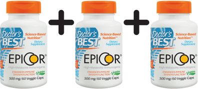 3 x Epicor, 500mg - 60 vcaps