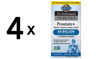 4 x Garden of Life Dr. Formulated Probiotics Prostate+ - 60 vcaps