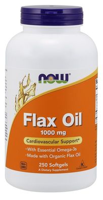 Flax Oil, 1000mg - 250 softgels