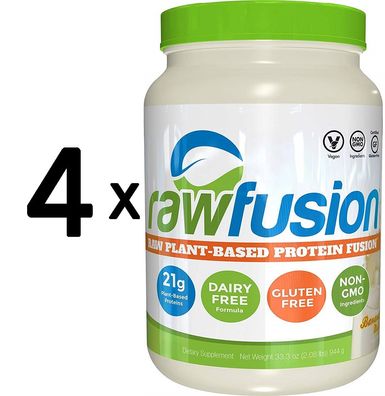 4 x RawFusion, Vanilla Bean - 900g