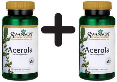 2 x Acerola, 500mg - 60 caps