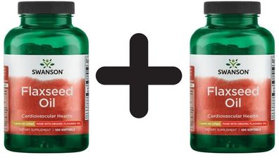 2 x EFAs, Flaxseed Oil, 1000mg - 100 softgels